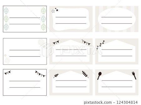 一套可愛的價格卡 124304814