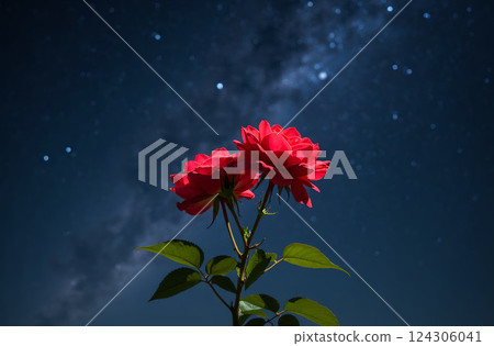 a bunch of roses in the garden 124306041