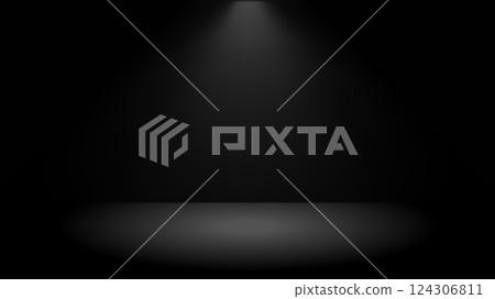 Studio floor dark background wall. Studio floor light background product spotlight room backdrop 124306811