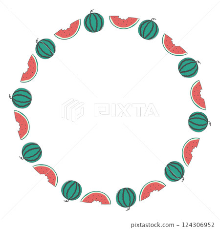 Watermelon frame design Watermelon frame design 124306952