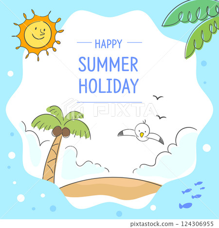 Banner Design for Summer Holiday Banner Design for Summer Holiday 124306955