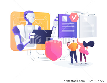 AI-Supported Customer Retention abstract concept vector illustration. 124307727