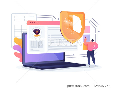 AI-Analyzed Customer Behavior abstract concept vector illustration. AI-Analyzed Customer Behavior abstract concept vector illustration. 124307732