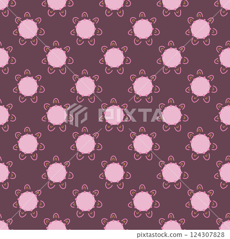 Seamless pattern with herbal elements. Floral background for surface design. Seamless pattern with herbal elements. Floral background for surface design. 124307828