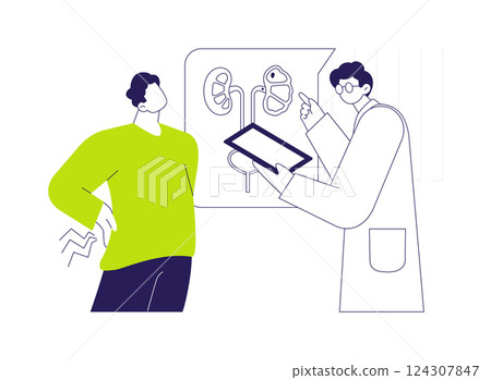 Pyelonephritis abstract concept vector illustration. 124307847