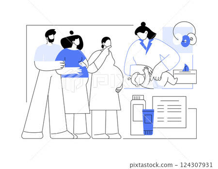 Future mom course isolated cartoon vector illustrations. 124307931