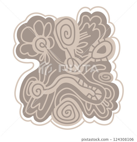 Abstract colorful doodle shape. Vector creative design element. Abstract colorful doodle shape. Vector creative design element. 124308106