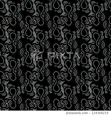 Abstract colorful background. Seamless neutral pattern with abstract ornaments. Vector illustration. Abstract colorful background. Seamless neutral pattern with abstract ornaments. Vector illustration. 124308214