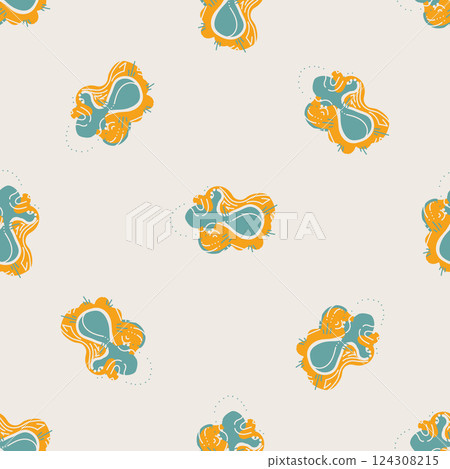 Abstract colorful background. Seamless neutral pattern with abstract ornaments. Vector illustration. Abstract colorful background. Seamless neutral pattern with abstract ornaments. Vector illustration. 124308215
