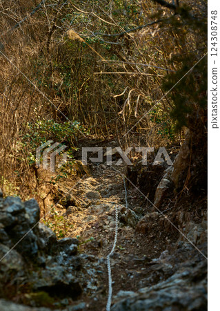 Steep chain descent Steep chain descent 124308748