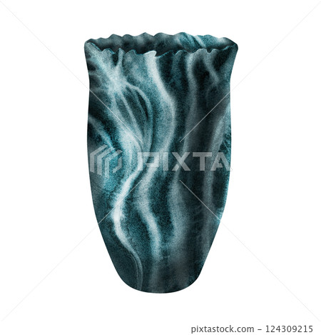 Planters, vases with natural striped stone textures of agate, malachite. Dark green flower pots for plants and bouquets. Watercolor template for interior, exterior, garden flowers, plants, trees Planters, vases with natural striped stone textures of agate, malachite. Dark green flower pots for plants and bouquets. Watercolor template for interior, exterior, garden flowers, plants, trees 124309215