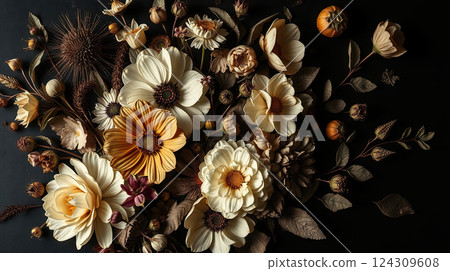 Floral background. Beautiful flowers close up. 124309608