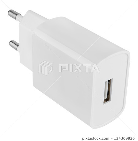 Stylish power adapter in a minimalistic design 124309926