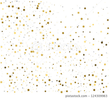 Gold and Silver Confetti Explosion for Stunning Holiday Design Projects. 124309963