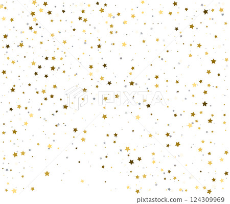 Elegant Star Confetti for Romantic Party or Wedding Invitation Design. 124309969