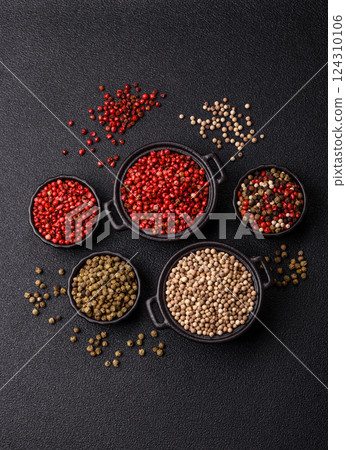 White allspice in a ceramic bowl 124310106