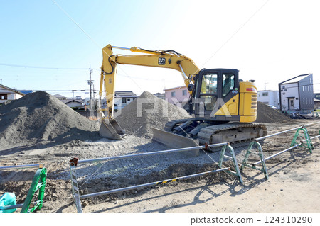 Road improvement construction site 124310290