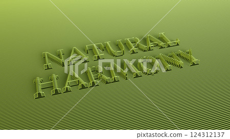 Natural Harmony 3D Text  Organic Typography Design 124312137