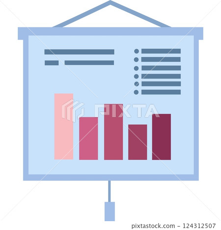 Business financial data on board vector icon 124312507