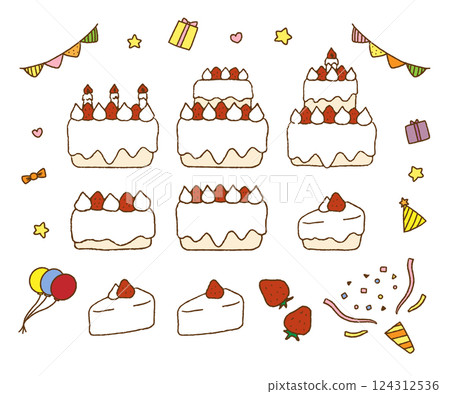 蛋糕生日派對聖誕節材料 124312536