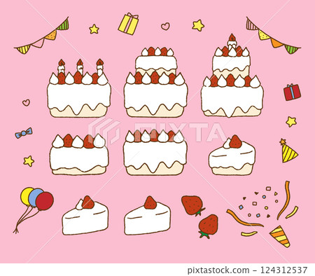 蛋糕生日派對聖誕節材料 124312537