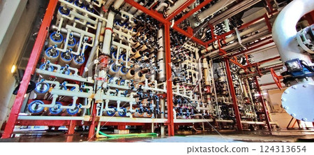 Industrial Pipe System in a High-Tech Facility Industrial Pipe System in a High-Tech Facility 124313654
