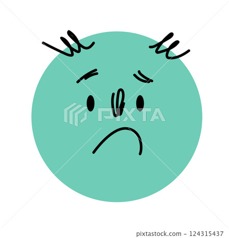 Green Worried Emoji 124315437