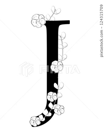 Vector sign with flowers decorations Vector sign with flowers decorations 124315709