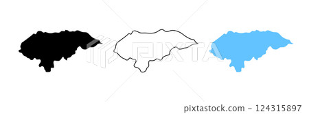 Honduras country silhouette Honduras country silhouette 124315897