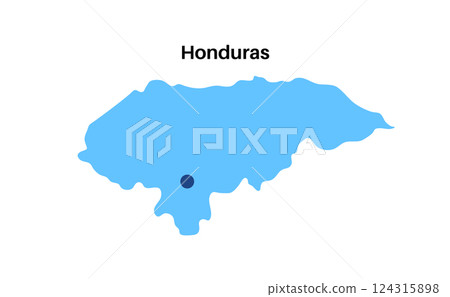Honduras country silhouette Honduras country silhouette 124315898