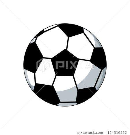Black And White Soccer Ball Black And White Soccer Ball 124316232