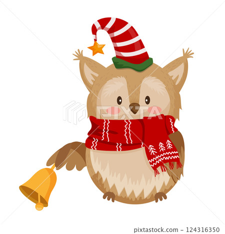 Christmas Owl in Hat Christmas Owl in Hat 124316350