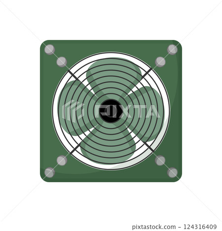 Green Ventilation System Fan Green Ventilation System Fan 124316409