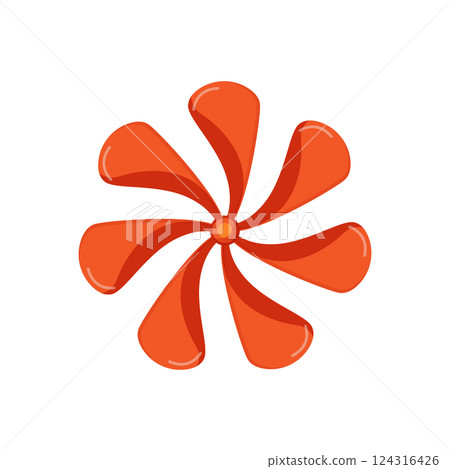 Orange Flower-Shaped Fan Orange Flower-Shaped Fan 124316426