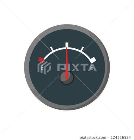 Fuel Gauge Vector 124316524