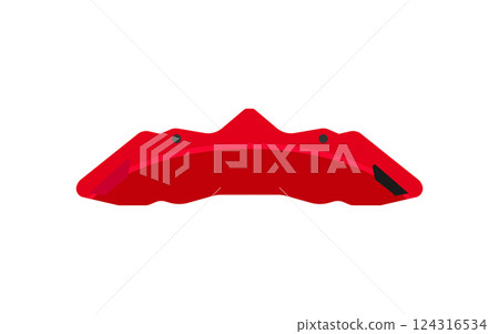 Red Brake Caliper Red Brake Caliper 124316534