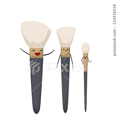 Set of Makeup Brushes 124316558