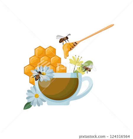 Honey and Bees Composition 124316564