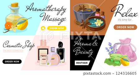 Collection of Landing pages for Aromatherapy and Productions of Aroma Candles, Oils and Cosmetics Collection of Landing pages for Aromatherapy and Productions of Aroma Candles, Oils and Cosmetics 124316605