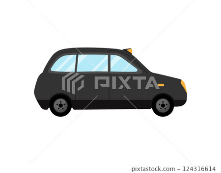 Classic Black Taxi Illustration 124316614
