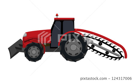 Red Tractor with Snow Plow Red Tractor with Snow Plow 124317006