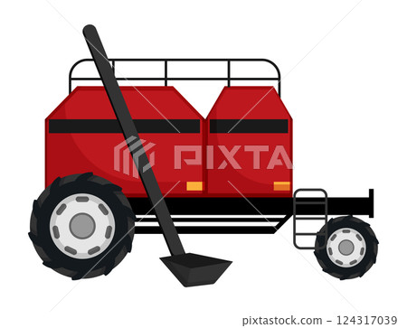 Red Agricultural Seeder Red Agricultural Seeder 124317039