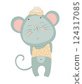 Sweet Mouse with Polka Dot Hat 124317085