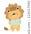 Happy Lion Illustration 124317092