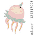 Cute Party Octopus 124317093