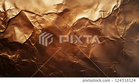 A wrinkled and fuzzy textured background illuminated with warm lighting 124318124