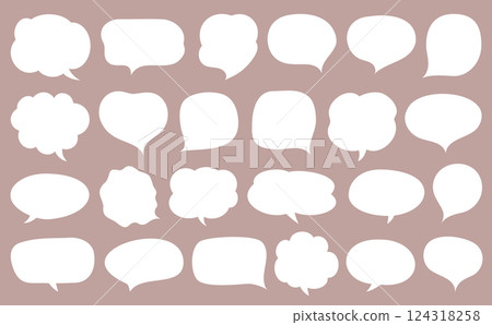 Simple! A collection of versatile speech bubble materials Simple! A collection of versatile speech bubble materials 124318258