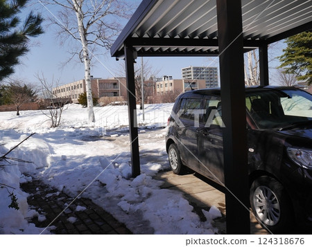 帶車棚的花園 124318676