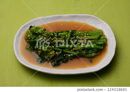 油菜花拌榨菜湯麵 124318691