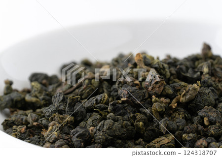 凍頂烏龍茶葉特寫 凍頂烏龍茶葉特寫 124318707